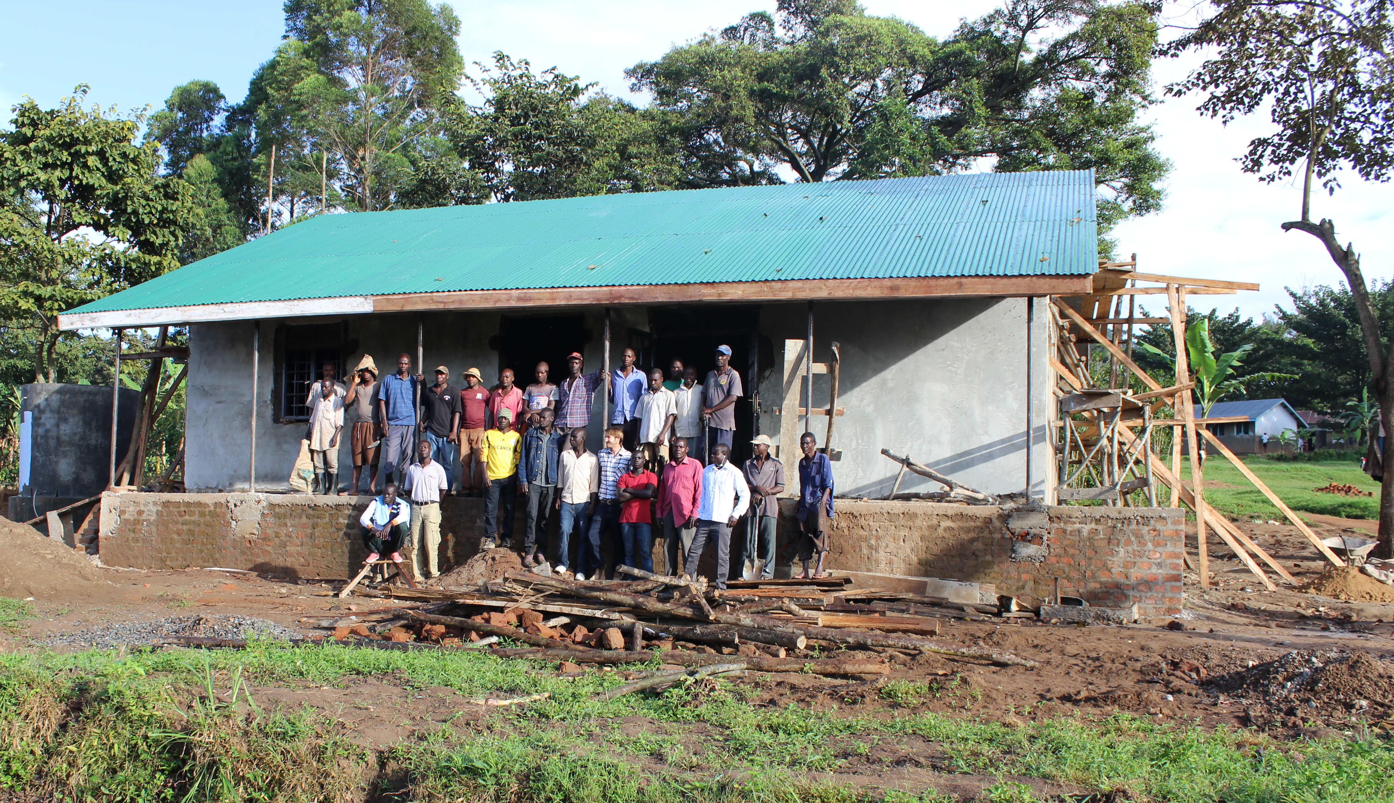 health centre under construction in Busamaga